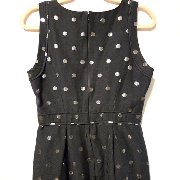 Elle Black and Silver Polka Dot Dress Size 4 - with bracelet - Picture 3 of 7